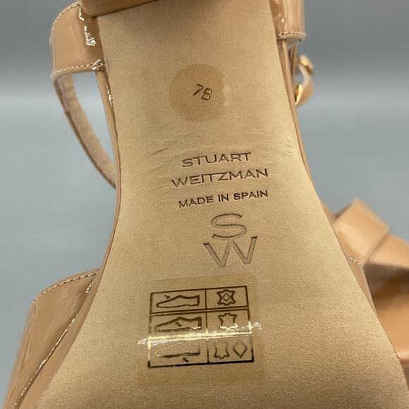 NEW Stuart Weitzman Women’s Dayna 80 Platform Sandals Beige Size 7B - Picture 6 of 10